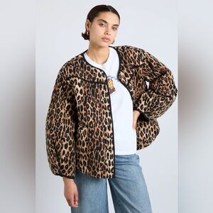 Damson Madder | Quilted Leopard Jacket